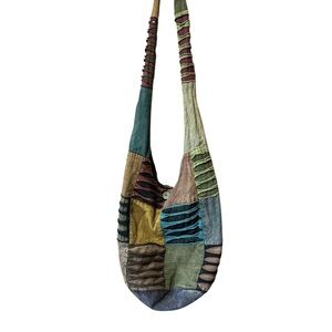 Colorful Patchwork Hippie Sling Bag